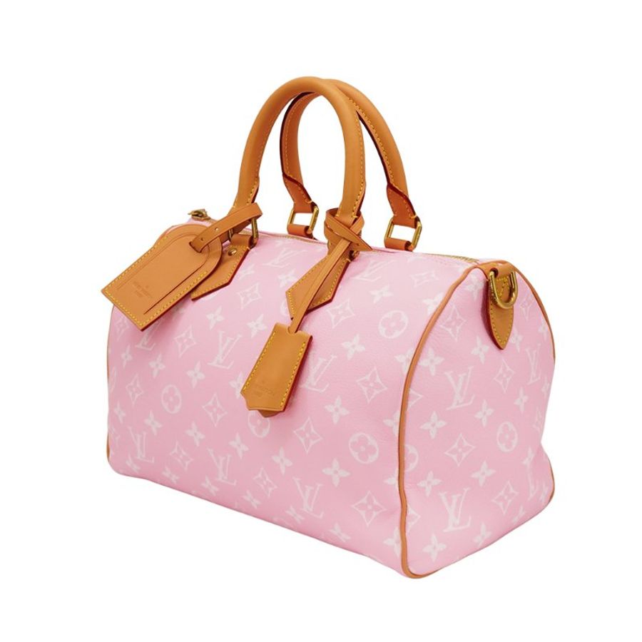Louis Vuitton 展示品 Speedy P9 30 牛皮手提斜背二用包(M13914-粉)-1