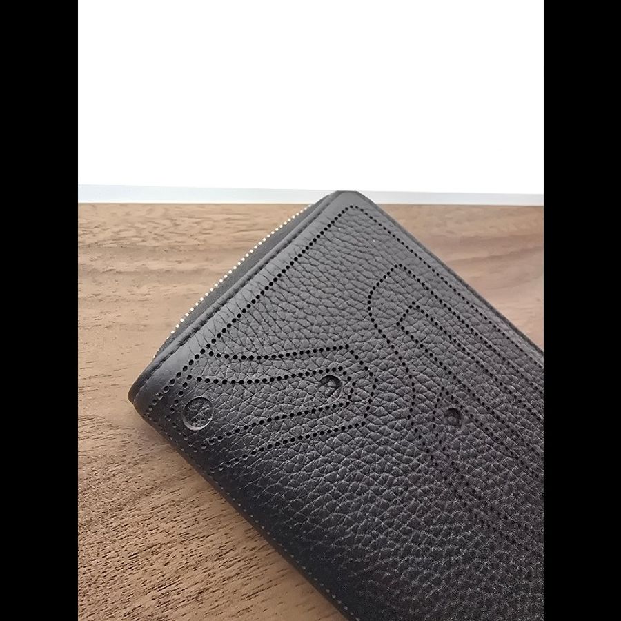 Balenciaga 黑色牛皮壓紋 Shadow 長夾 閒置全新未使用-2