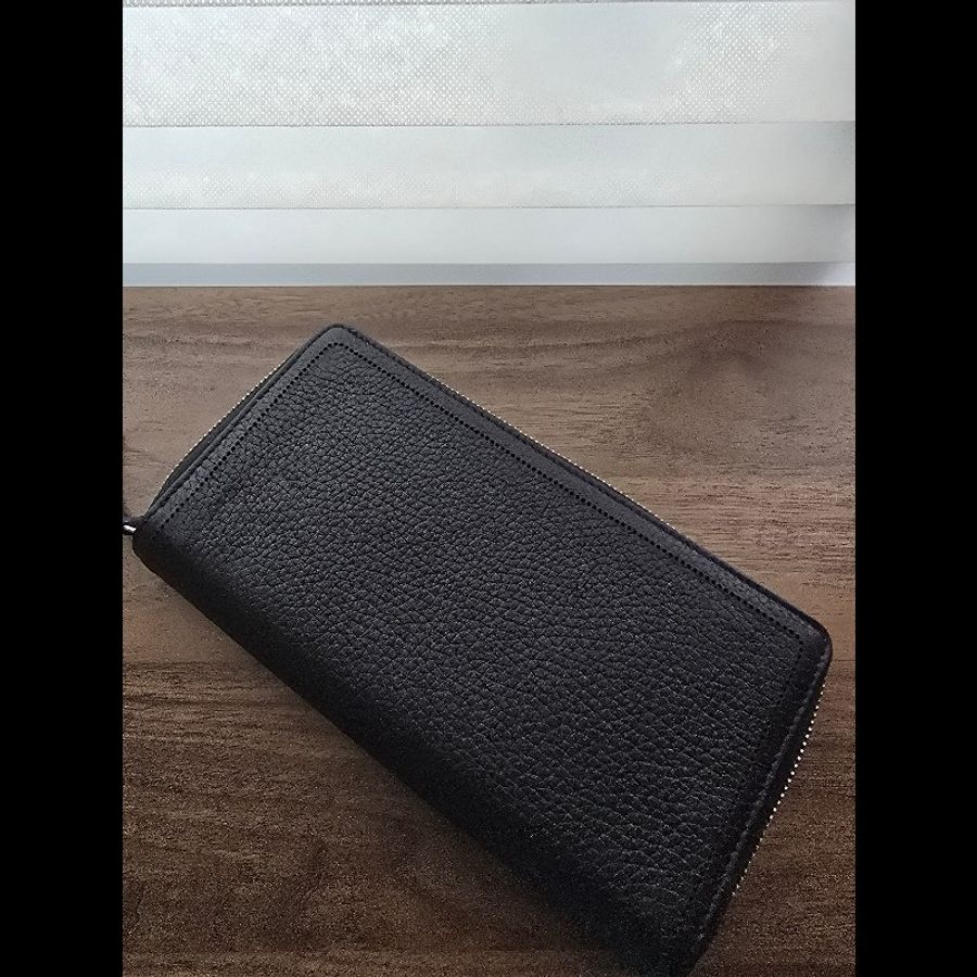 Balenciaga 黑色牛皮壓紋 Shadow 長夾 閒置全新未使用-3