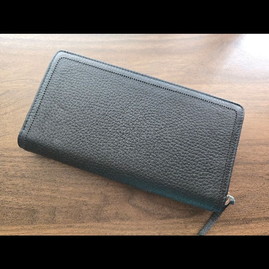 Balenciaga 黑色牛皮壓紋 Shadow 長夾 閒置全新未使用-6