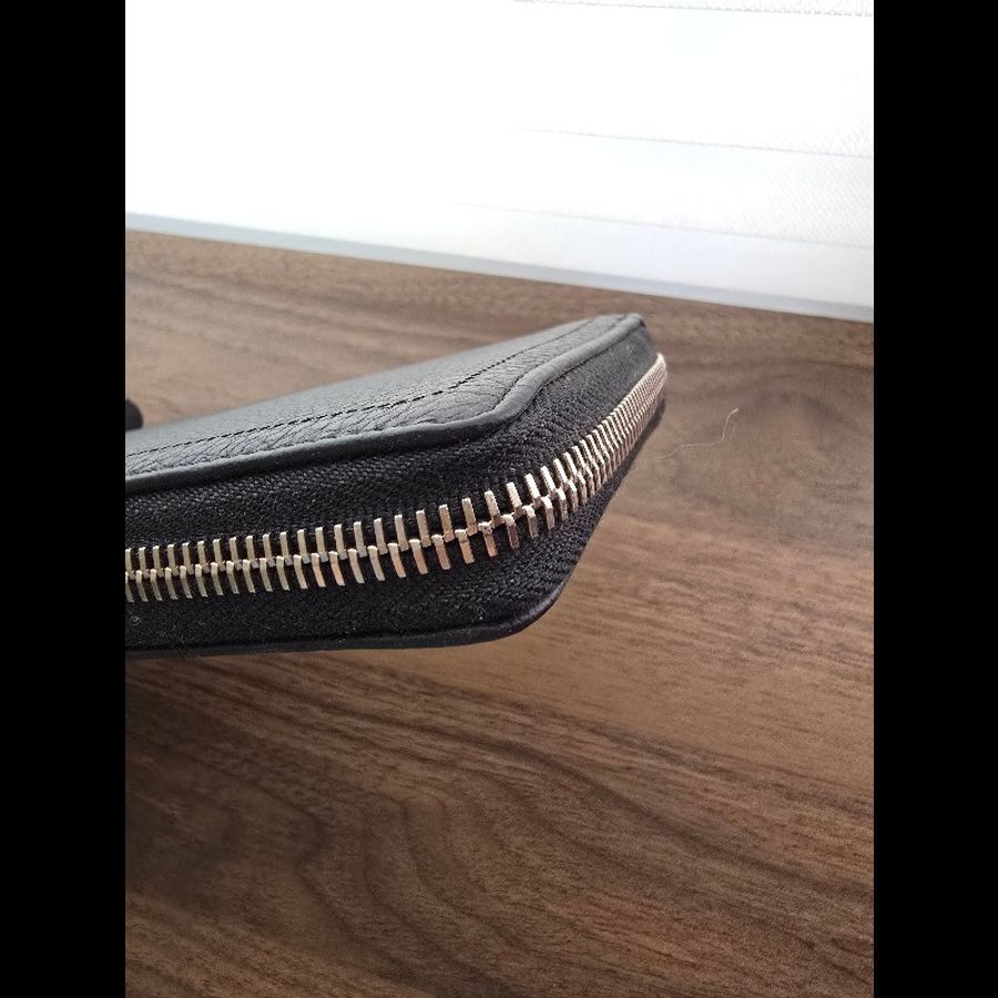 Balenciaga 黑色牛皮壓紋 Shadow 長夾 閒置全新未使用-7