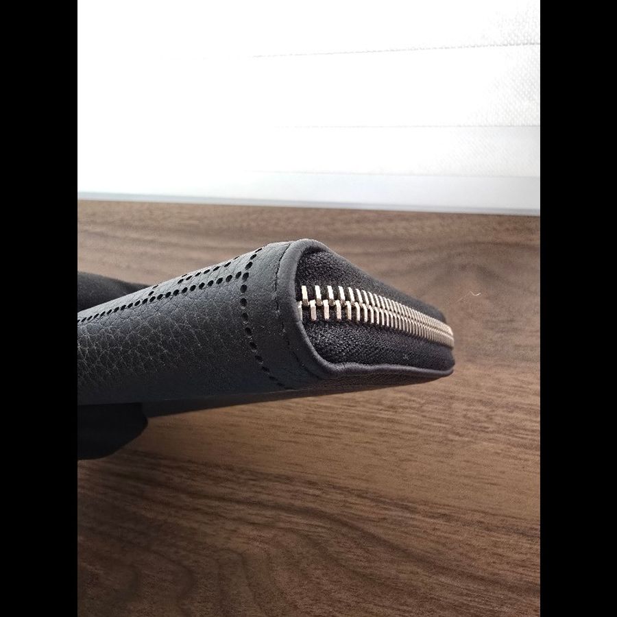 Balenciaga 黑色牛皮壓紋 Shadow 長夾 閒置全新未使用-9