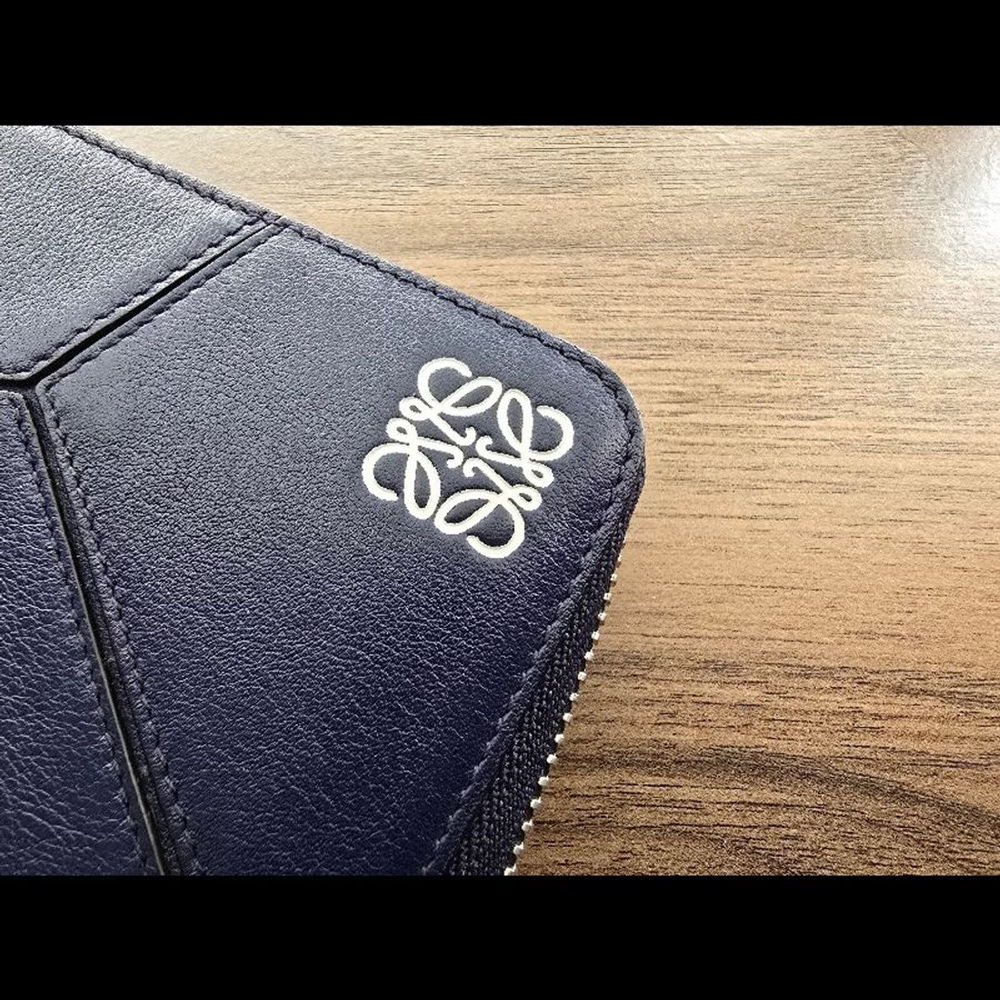 Loewe Puzzle 寶藍色 全拉鍊 長夾-5