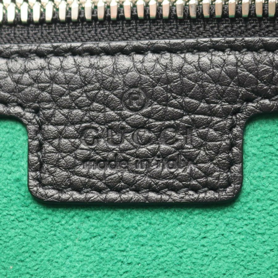 GUCCI Jumbo GG B Sherry Line 單肩斜背包 801887 黑色皮革 二手-3