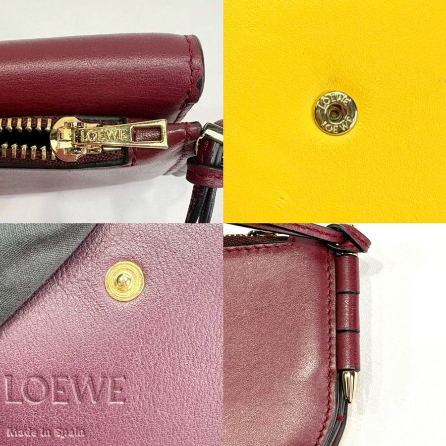 LOEWE Gate Continental紅黃翻蓋長夾-5