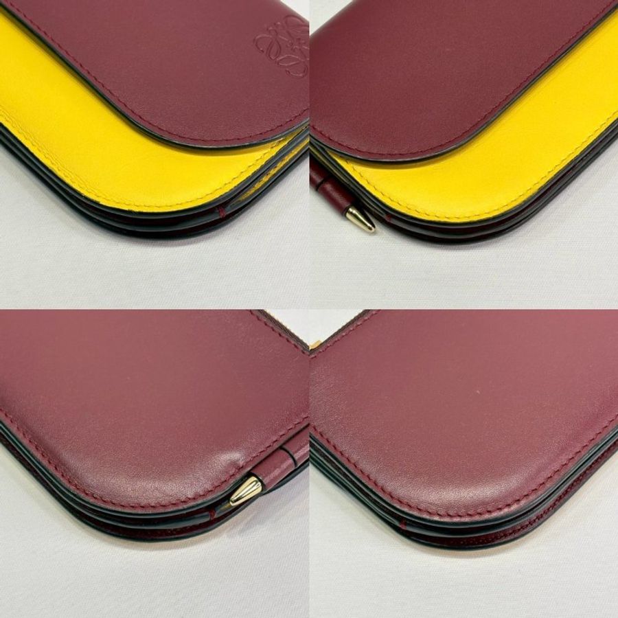LOEWE Gate Continental紅黃翻蓋長夾-7
