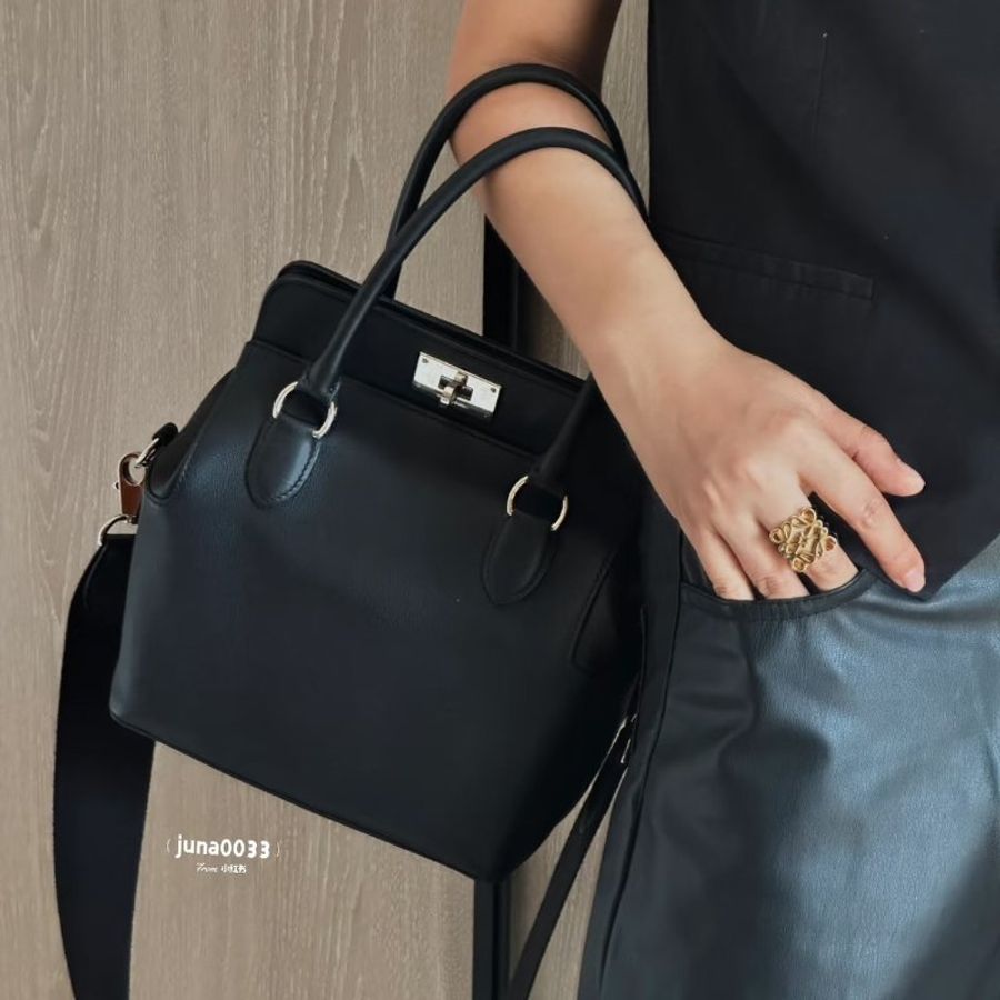 HERMES Toolbox牛奶盒子 20 - Noir 89 黑銀 🄺-1