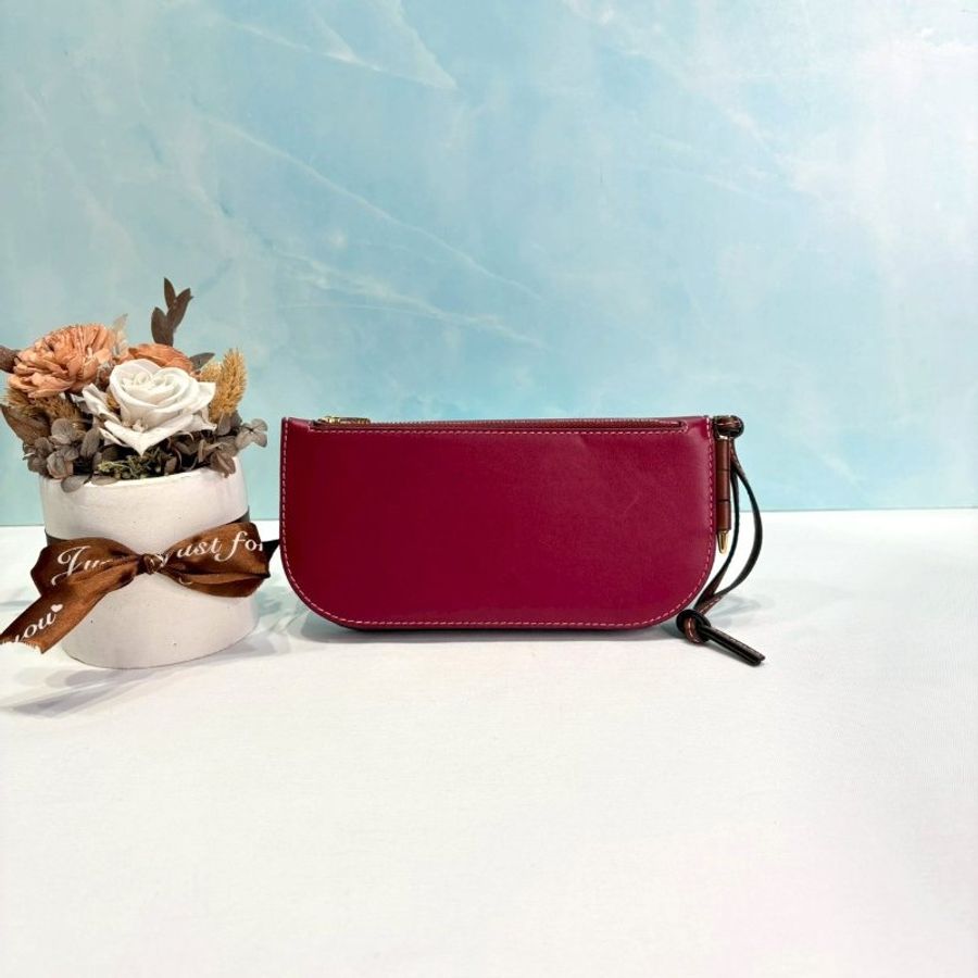 LOEWE Gate Continental桃紅長夾-1