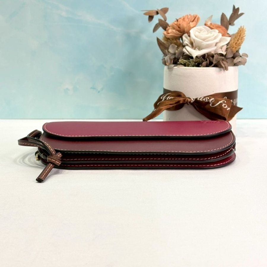 LOEWE Gate Continental桃紅長夾-6