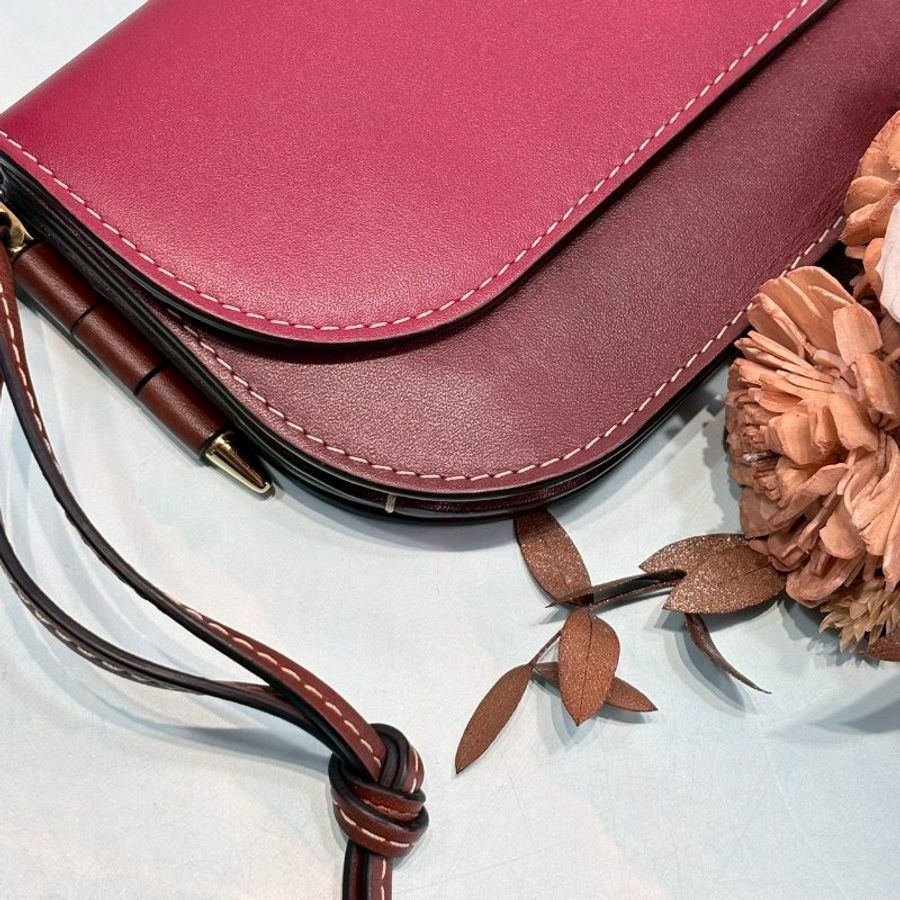 LOEWE Gate Continental桃紅長夾-7