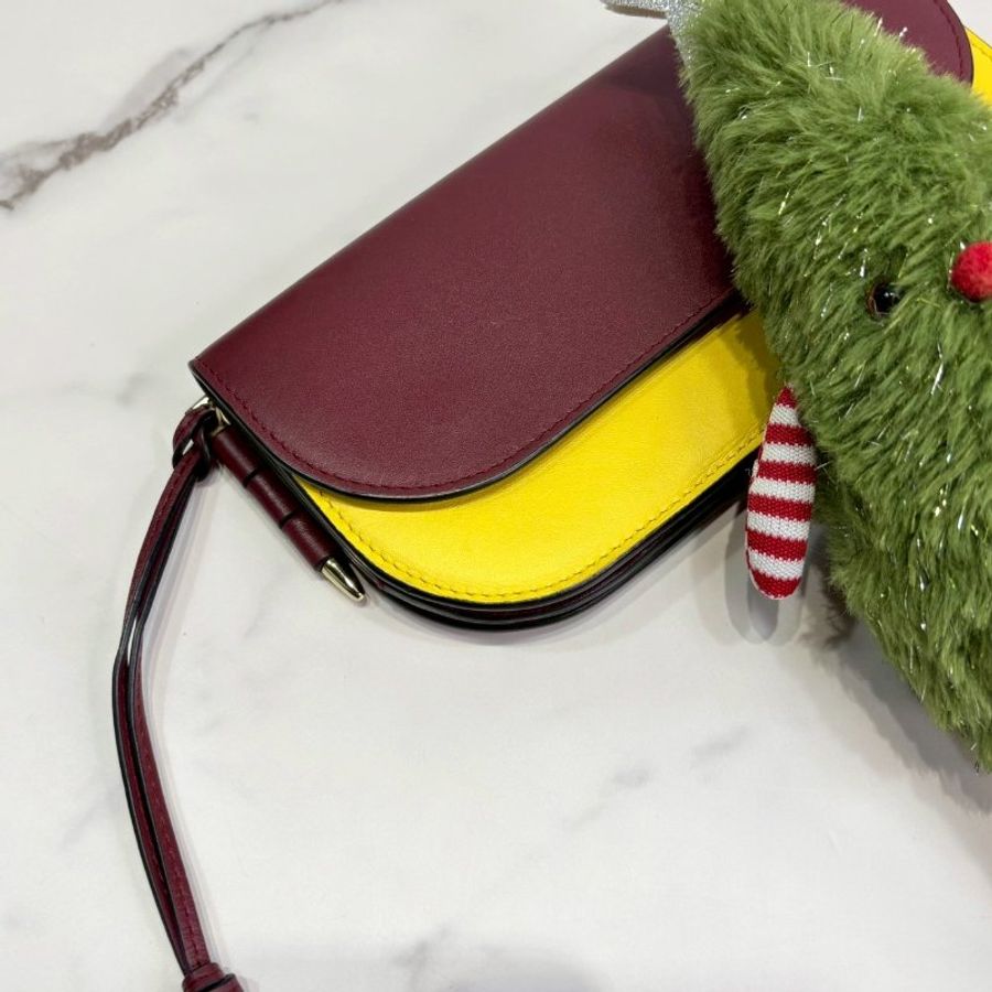 LOEWE Gate Continental黃紅翻蓋長夾-7