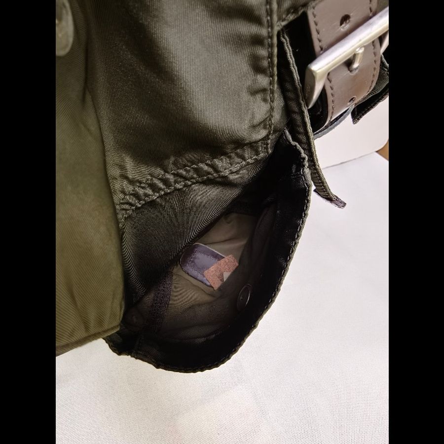 ㊣✨PRADA✨普拉達 軍綠色 經典 帆布 皮革 口袋 中型 後背包 /二手包/二手精品🌳二手樹屋🌳-18