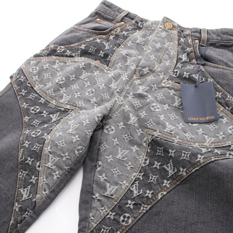 路易威登 Monogram 花卉圖案牛仔褲 #28 牛仔褲 RM232 Y92 HPD92W 棉質-9