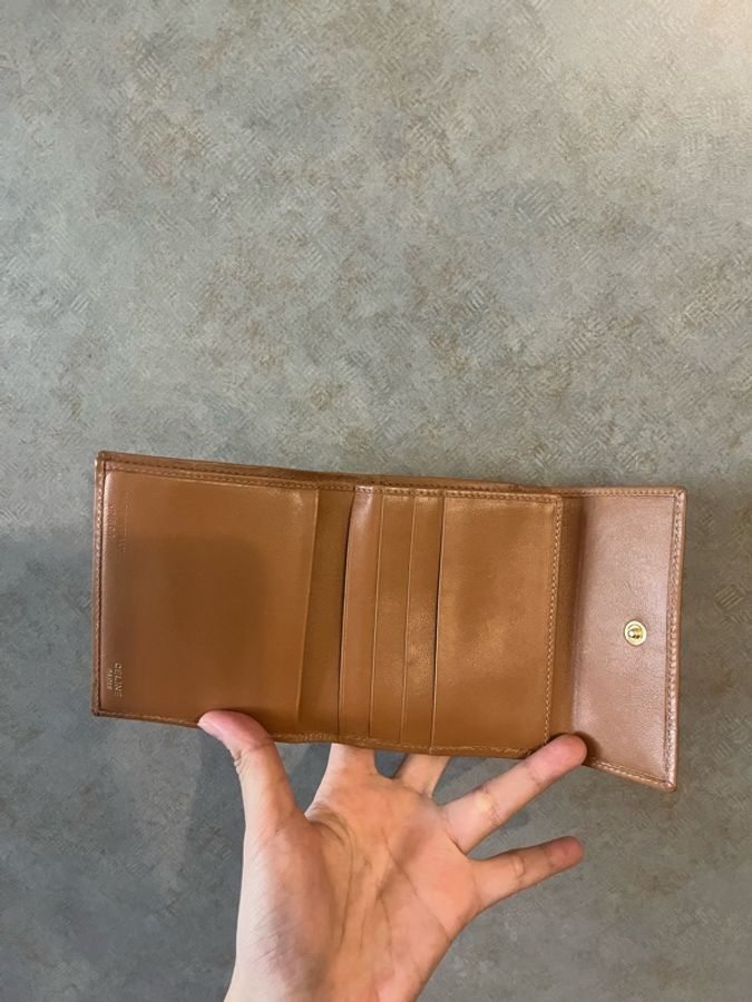 Celine vintage 老花短夾 （鈔票/卡片/零錢）-4
