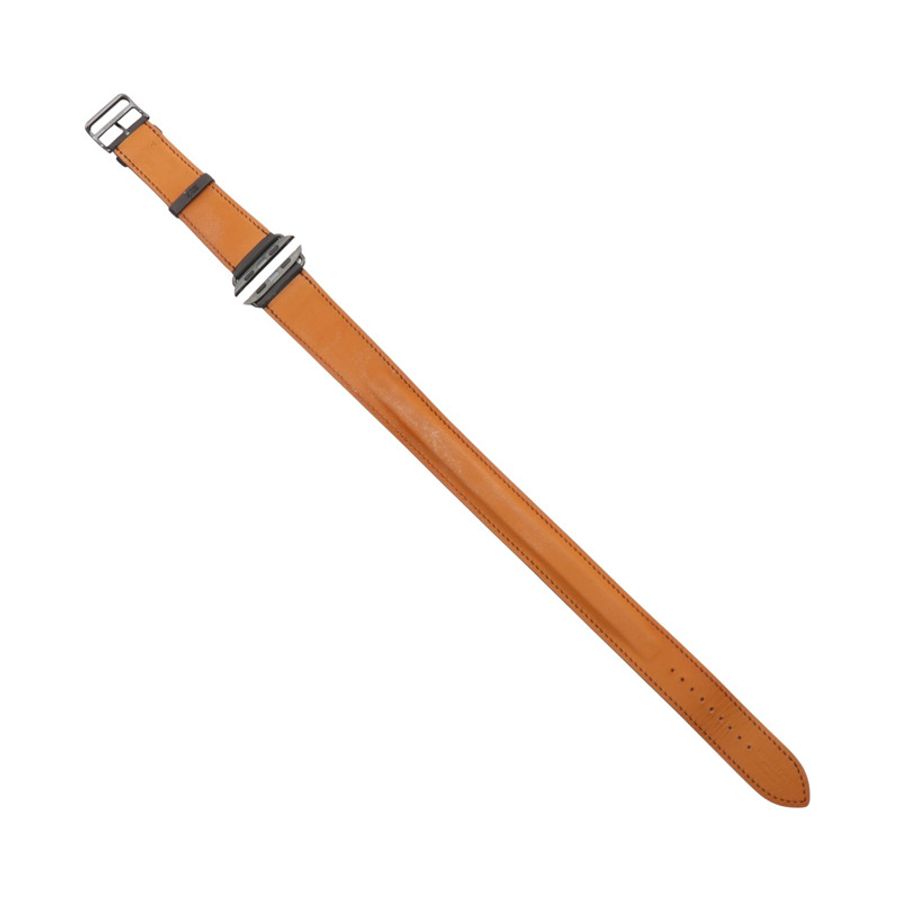 HERMES 愛馬仕 Apple Watch 錶帶 黑/棕色 Swift牛皮 Y刻-1