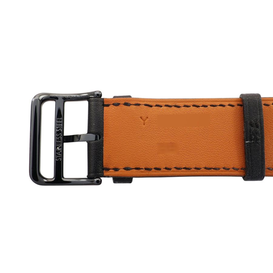 HERMES 愛馬仕 Apple Watch 錶帶 黑/棕色 Swift牛皮 Y刻-3