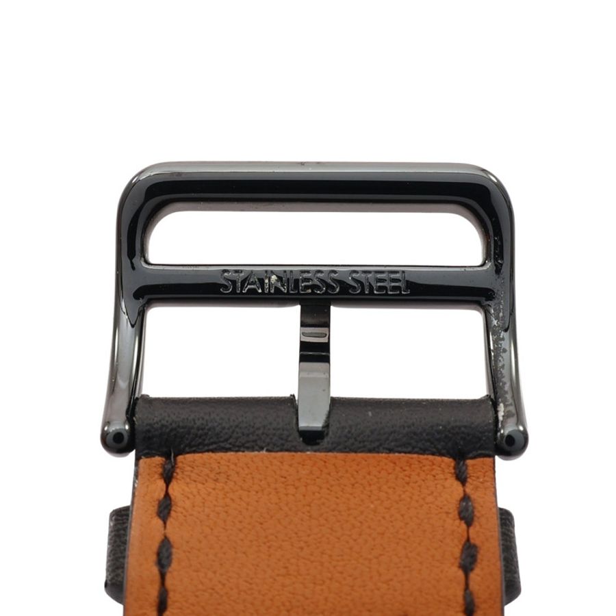 HERMES 愛馬仕 Apple Watch 錶帶 黑/棕色 Swift牛皮 Y刻-5