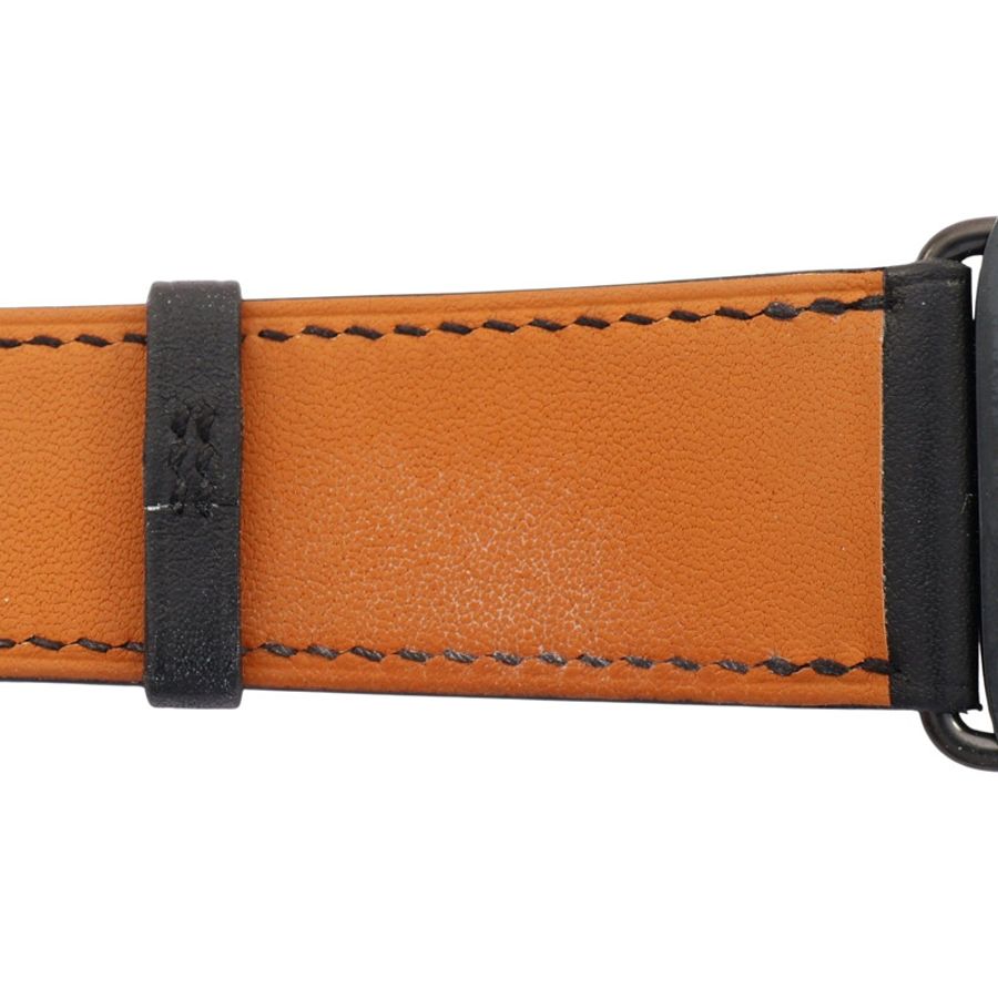 HERMES 愛馬仕 Apple Watch 錶帶 黑/棕色 Swift牛皮 Y刻-8