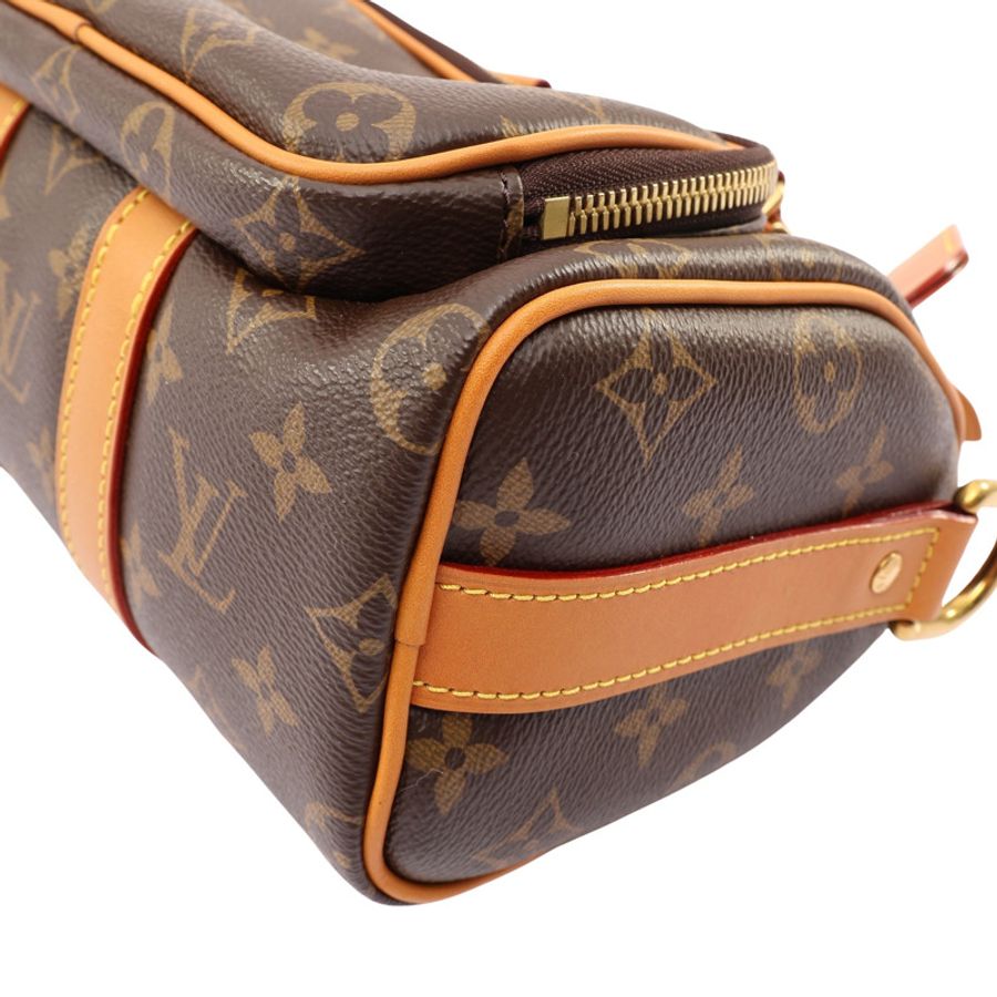 LOUIS VUITTON LV 路易威登 Keepall 25 Cargo 兩用包 棕色 原花帆布 有印字 M14981-8