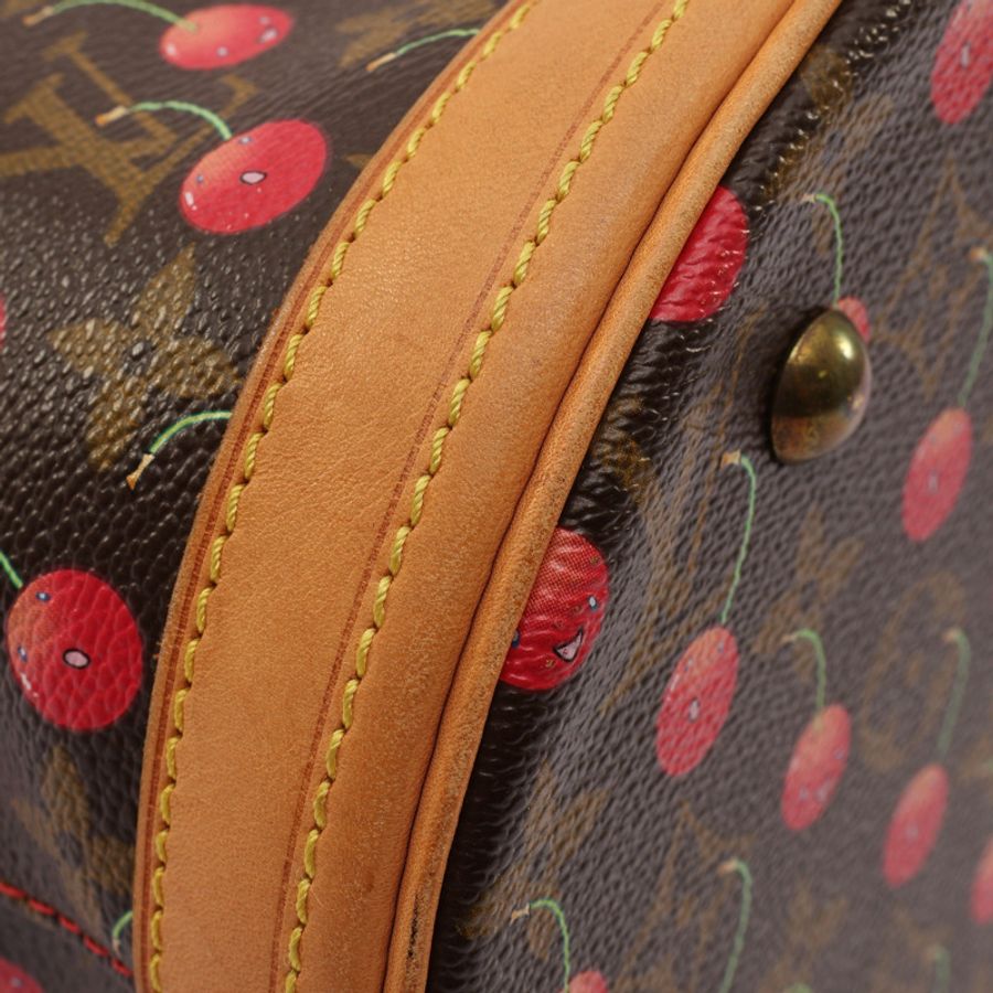 LOUIS VUITTON LV 路易威登 Cerises Bucket PM 村上隆 櫻桃水桶包 肩背包 原花帆布 M95012-8