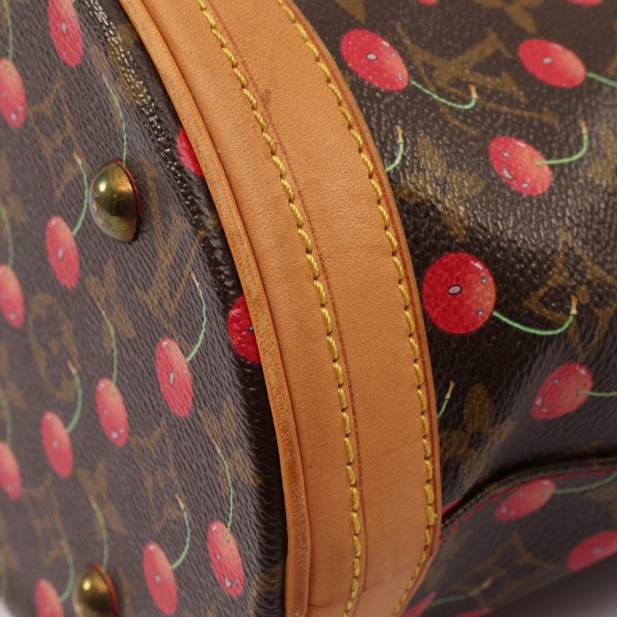 LOUIS VUITTON LV 路易威登 Cerises Bucket PM 村上隆 櫻桃水桶包 肩背包 原花帆布 M95012-9