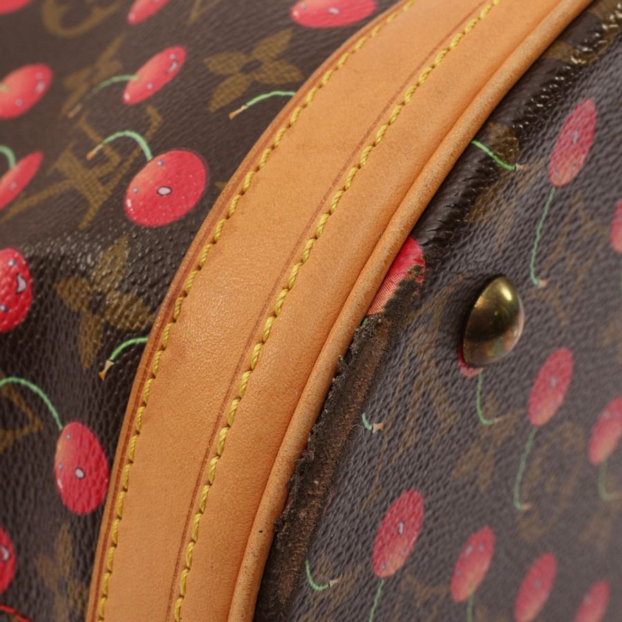 LOUIS VUITTON LV 路易威登 Cerises Bucket PM 村上隆 櫻桃水桶包 肩背包 原花帆布 M95012-10