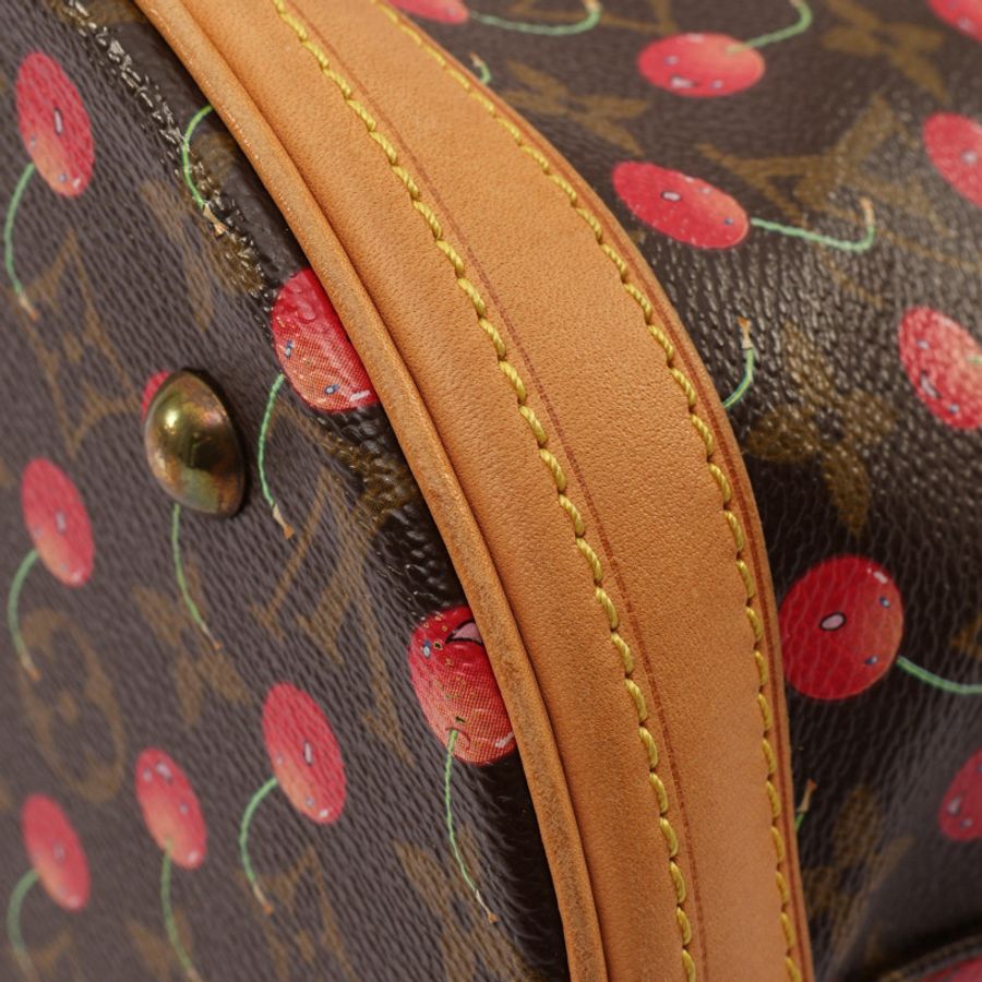 LOUIS VUITTON LV 路易威登 Cerises Bucket PM 村上隆 櫻桃水桶包 肩背包 原花帆布 M95012-11