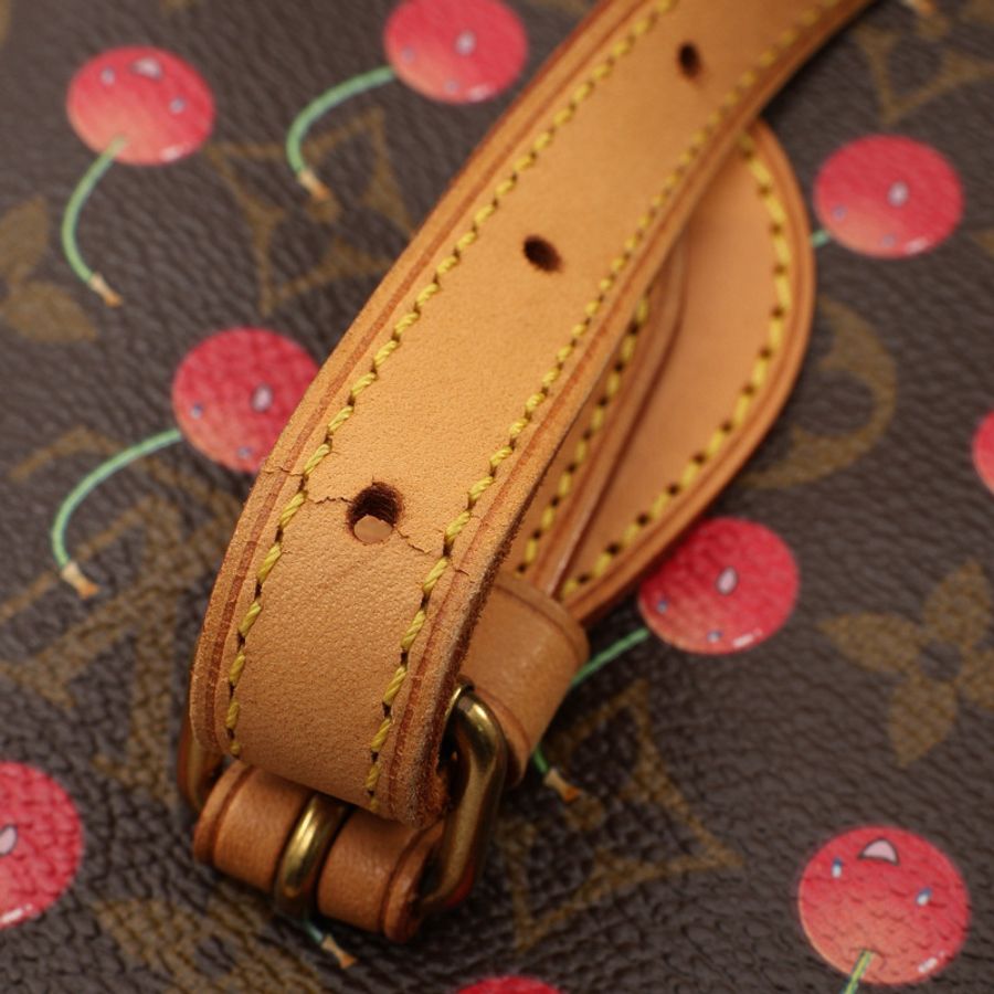 LOUIS VUITTON LV 路易威登 Cerises Bucket PM 村上隆 櫻桃水桶包 肩背包 原花帆布 M95012-13