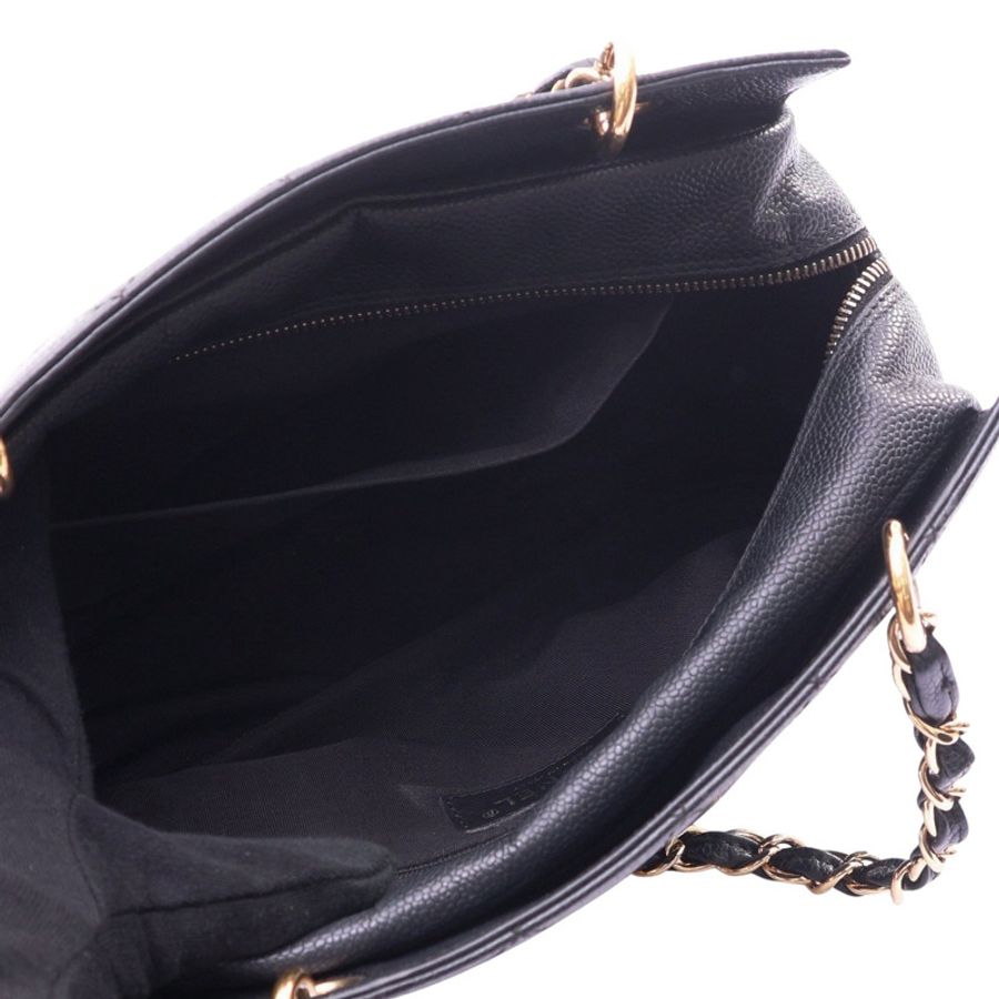 CHANEL 香奈兒 Petit Timeless Tote PTT 肩背包 黑色 荔枝紋牛皮 金扣 A18004-2