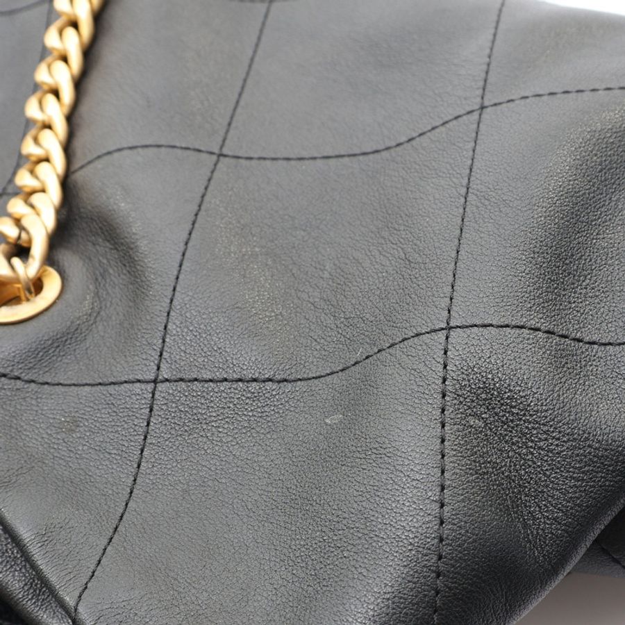 CHANEL 香奈兒 Maxi Shopping 托特 兩用包 黑色 牛皮 金釦 AS3128-9