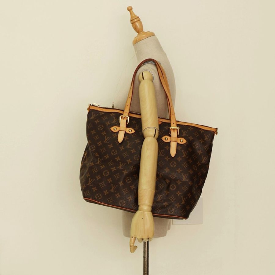 LOUIS VUITTON LV 路易威登 Palermo GM 兩用包 棕色 原花帆布 M40146-6