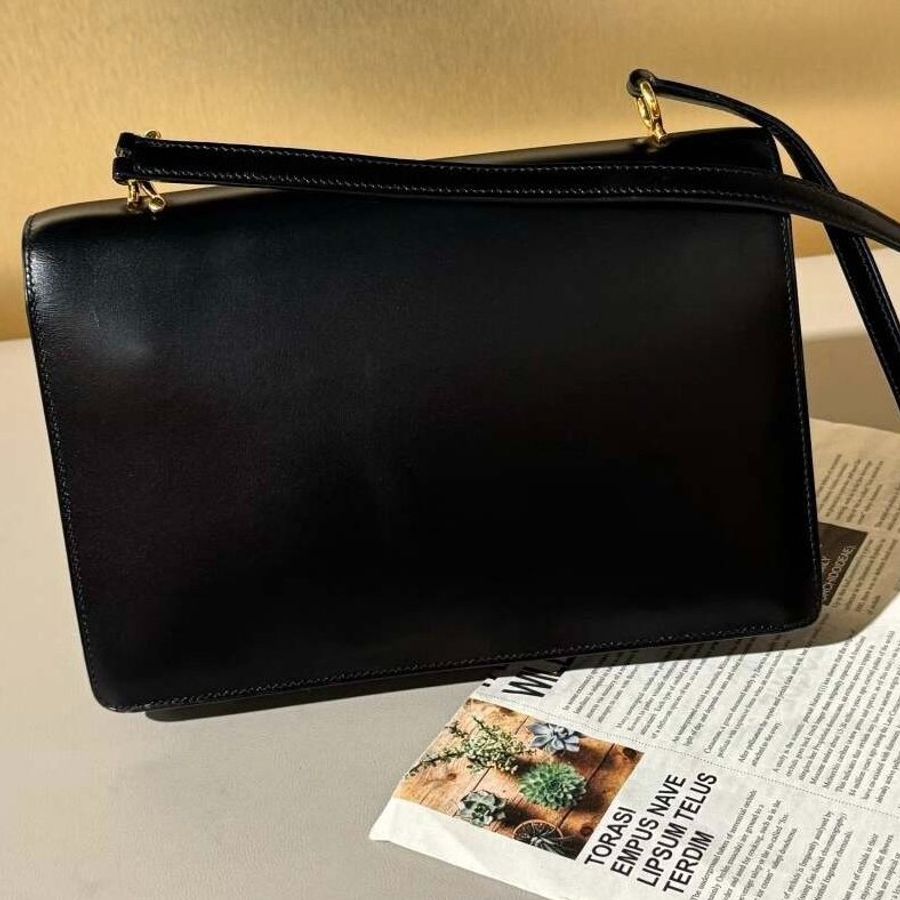 Hermes Sequana 黑金 Box皮 23.5*16cm 98新配件塵袋-7