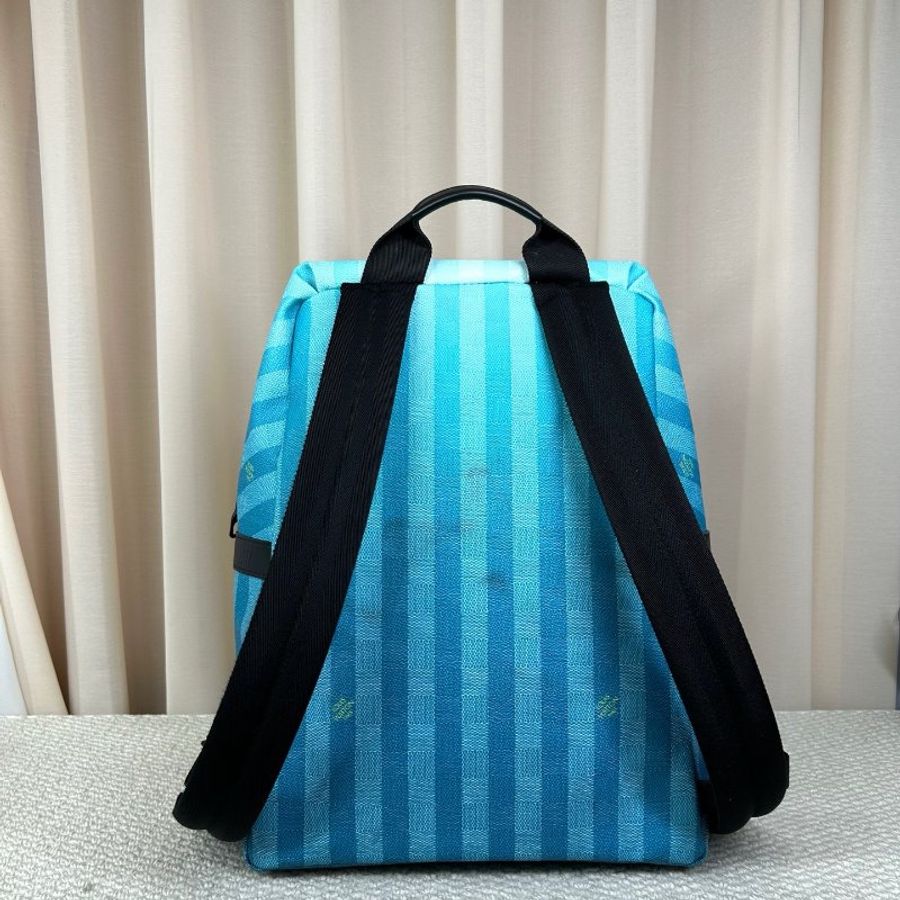 LV Discovery Daybreak系列漸變  藍色阿波羅後背包 藍白色棋盤格  29×15.5×39cm 99新配件塵袋-6