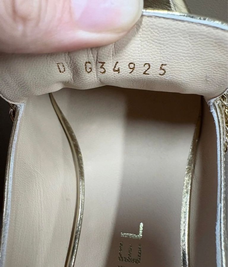 Chanel 香奈兒 埃及系列 金色皮穿鏈雙Clogo樂福鞋38.5碼-8