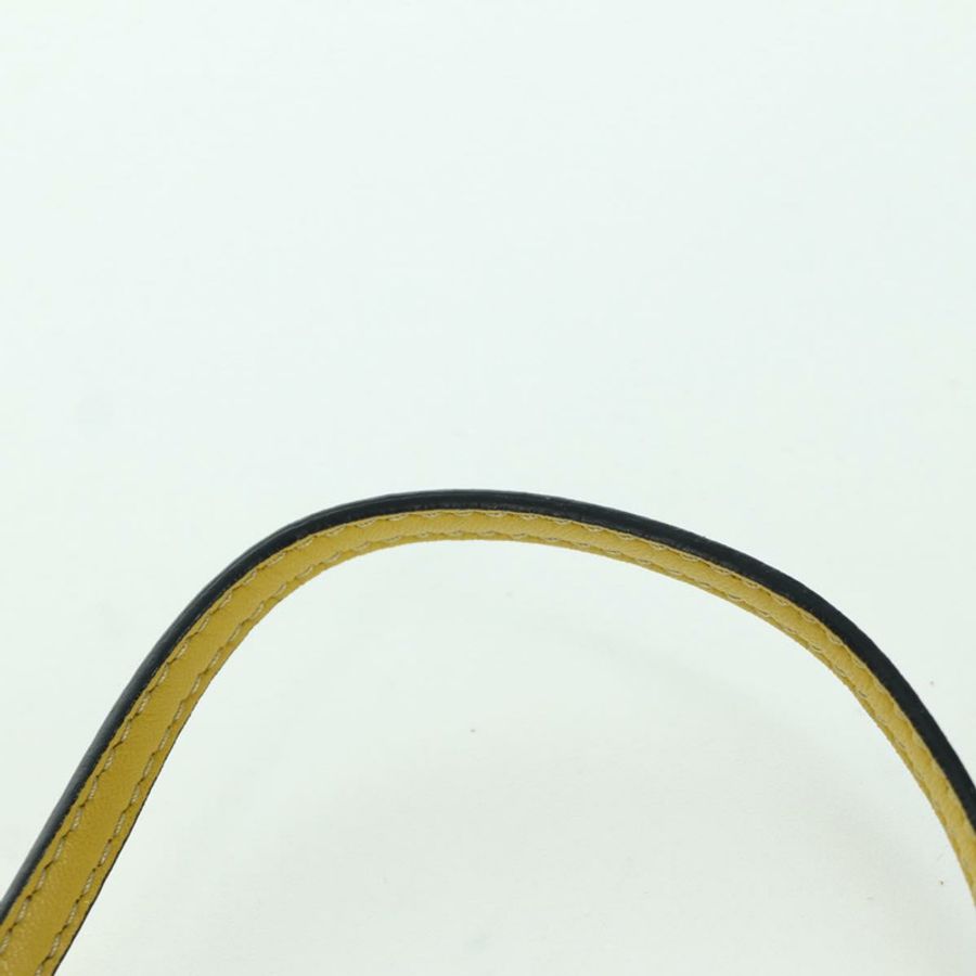 【日本直送】FENDI Monster Micro 水桶肩包 皮革 2way 黃銀 Auth YKZ725A-14