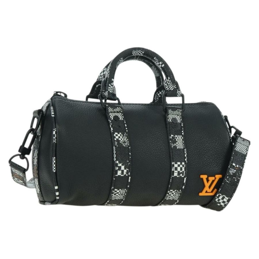 【日本直送】路易威登 Damier Distorted City Keepall XS 旅行包 黑色 M80202 LV 正品 177433SM-0