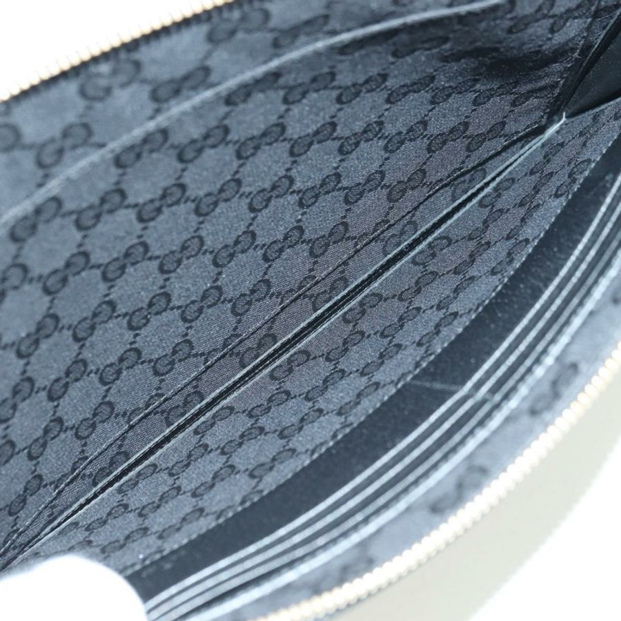 【日本直送】GUCCI 馬銜扣手拿包 皮革 黑色 金色 700524 Auth mr2429V-9