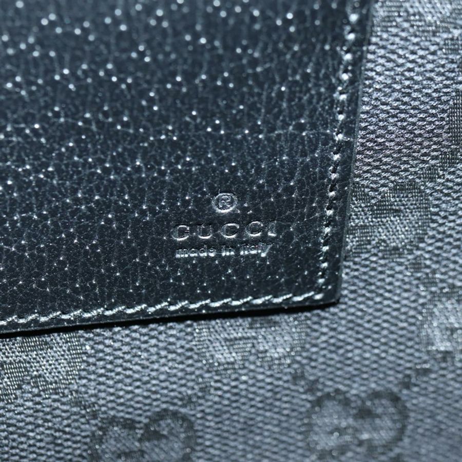 【日本直送】GUCCI 馬銜扣手拿包 皮革 黑色 金色 700524 Auth mr2429V-16