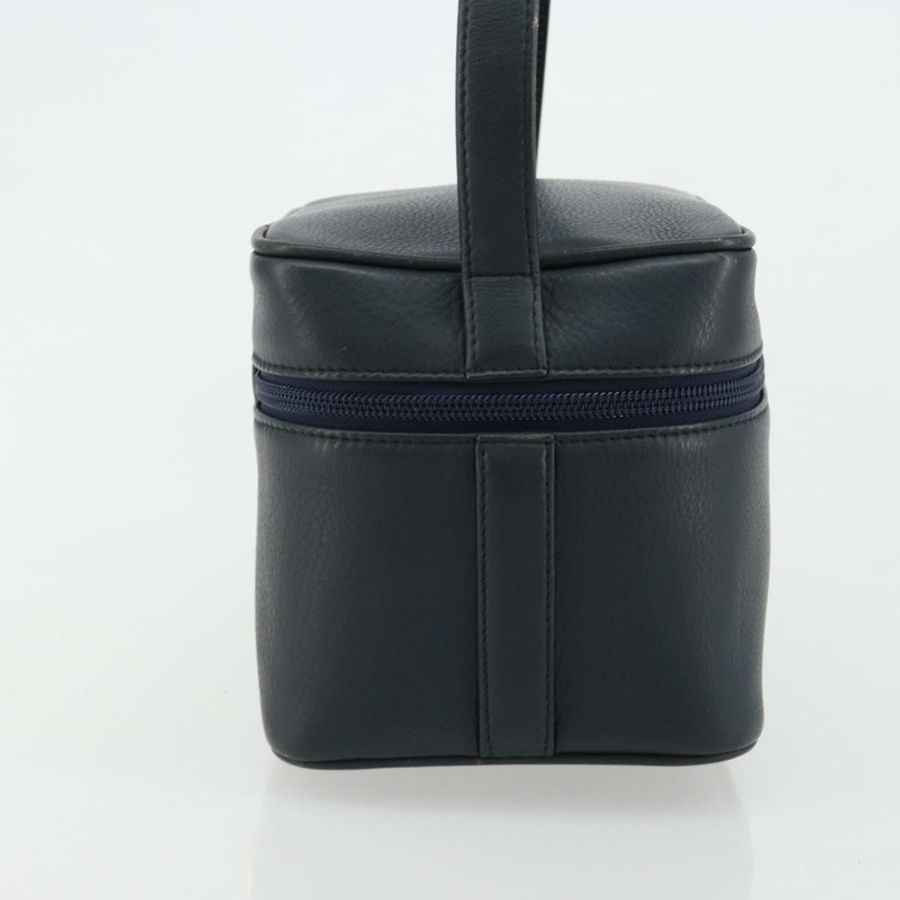 【日本直送】Christian Dior Vanity 手提包,真皮,海軍藍,金色,正品,貨號 182020A-3