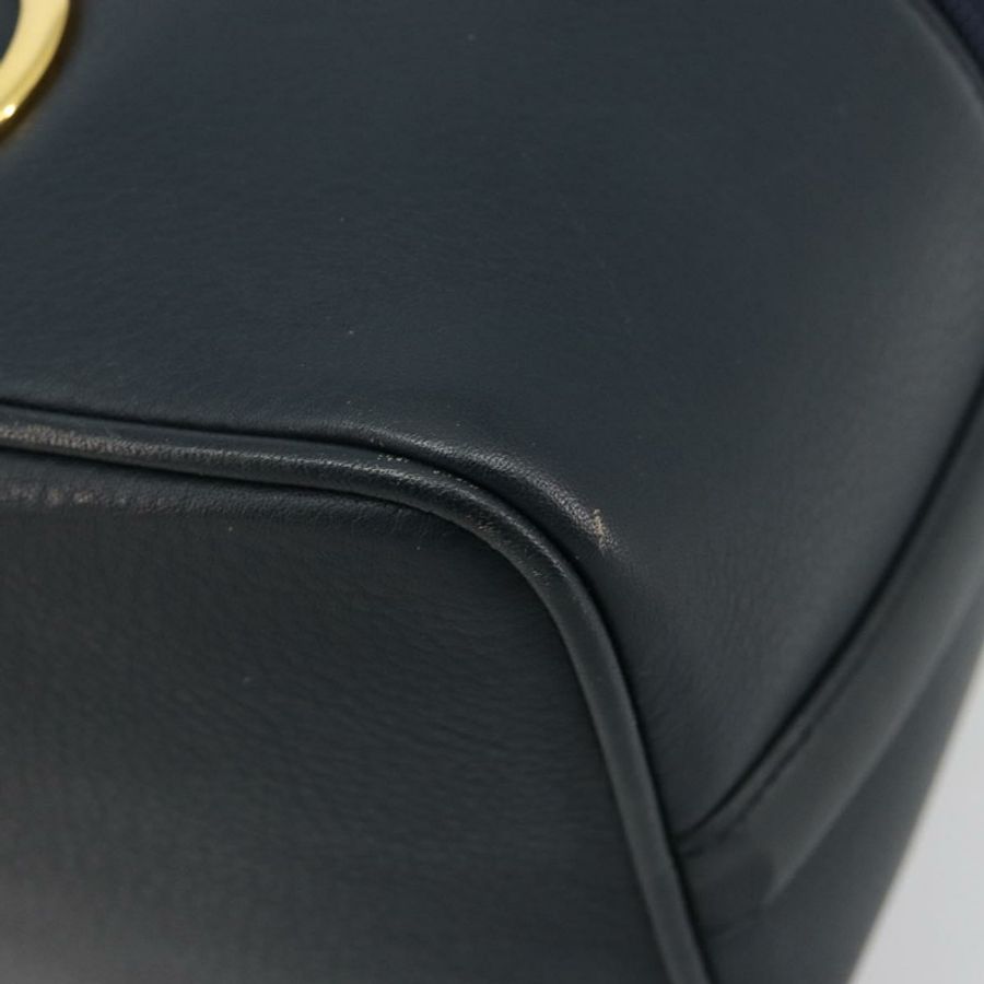 【日本直送】Christian Dior Vanity 手提包,真皮,海軍藍,金色,正品,貨號 182020A-14