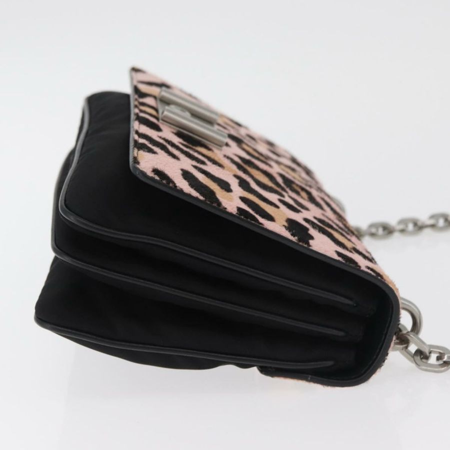 【日本直送】PRADA 鏈條單肩包,未出生小牛皮,粉紅色銀色,正品 181937A-2