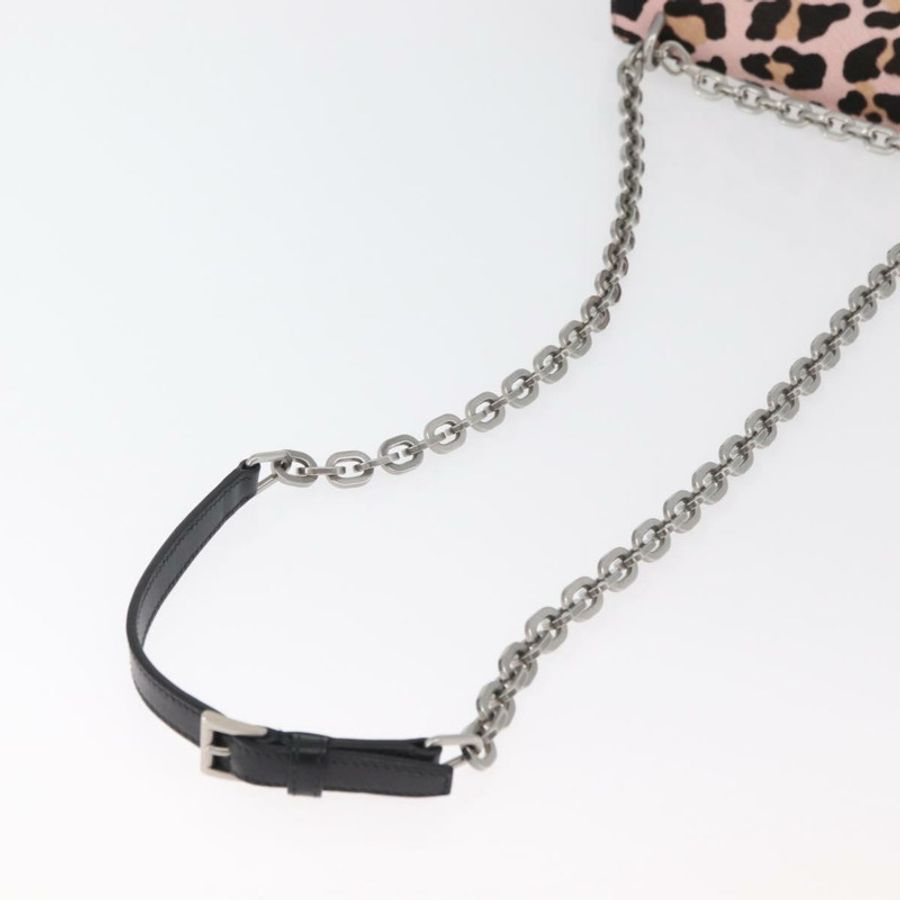 【日本直送】PRADA 鏈條單肩包,未出生小牛皮,粉紅色銀色,正品 181937A-6