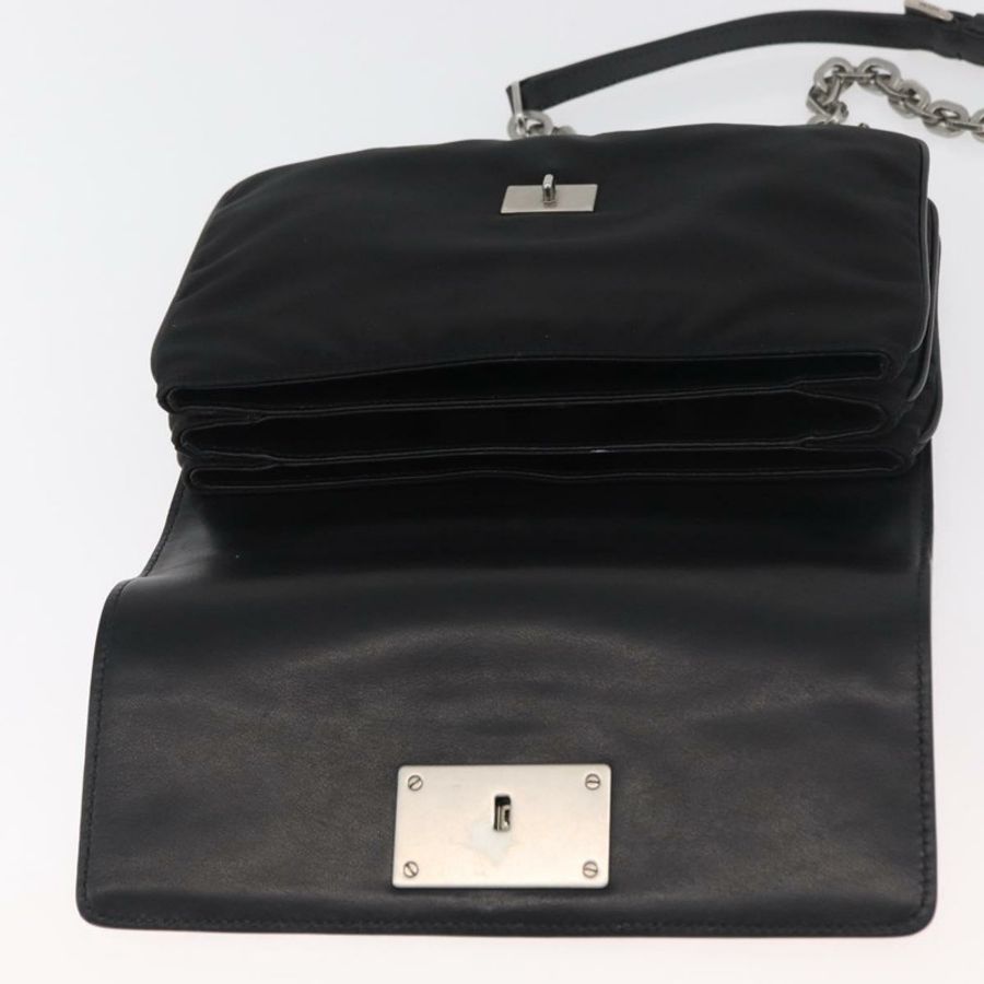 【日本直送】PRADA 鏈條單肩包,未出生小牛皮,粉紅色銀色,正品 181937A-9