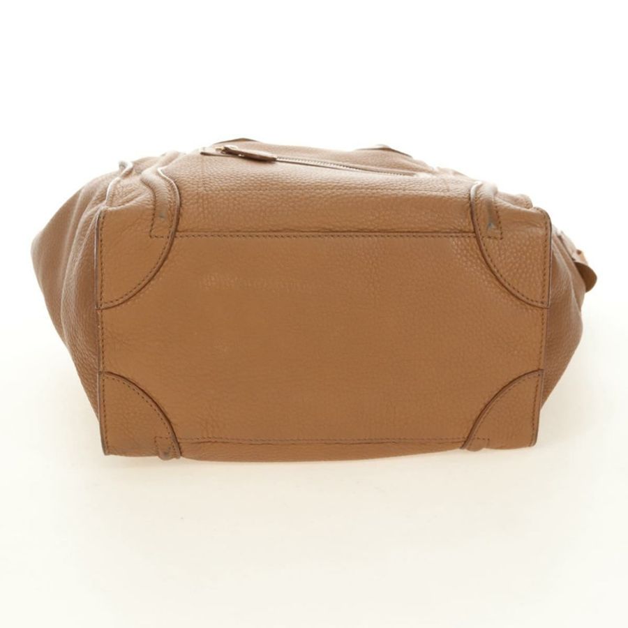 【日本直送】CELINE Luggage Micro Shopper 手提包,米色金色皮革,正品 am11775V-4
