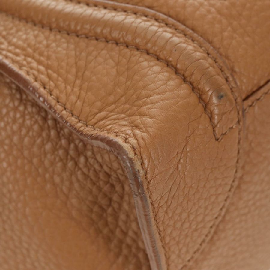 【日本直送】CELINE Luggage Micro Shopper 手提包,米色金色皮革,正品 am11775V-13