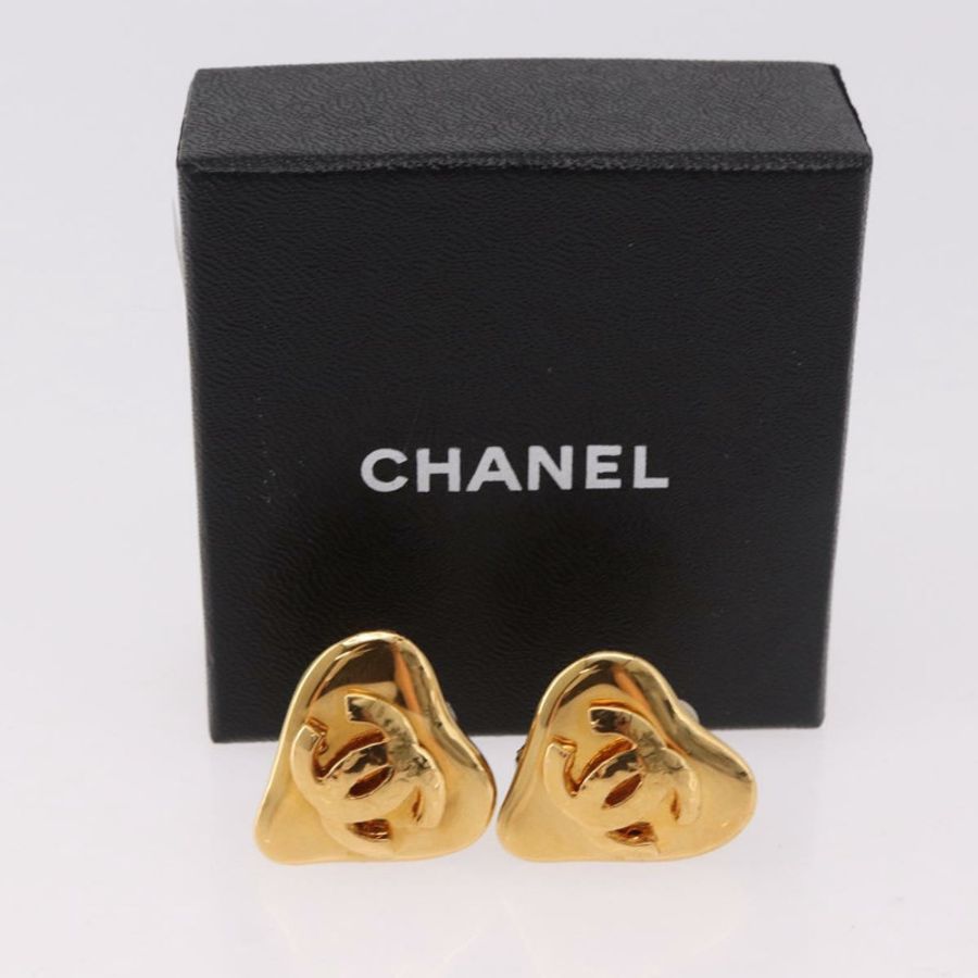 【日本直送】香奈兒 (CHANEL) 耳環,金屬金色,雙C標誌,正品編號 184006V-12