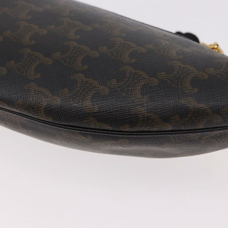【日本直送】CELINE Triomphe 腰包 PVC 黑色金色 正品 183105M-16