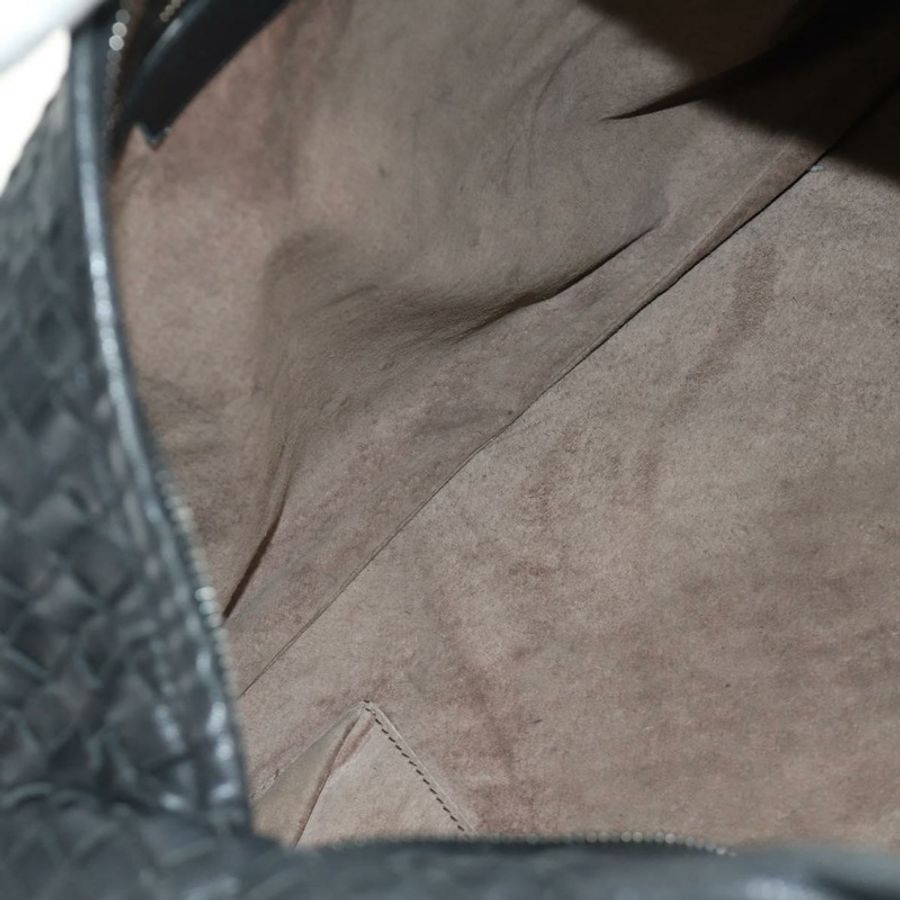 【日本直送】BOTTEGAVENETA INTRECCIATO Hobo Bag 皮革 黑色 金色 115654 Auth 185094SAM-9