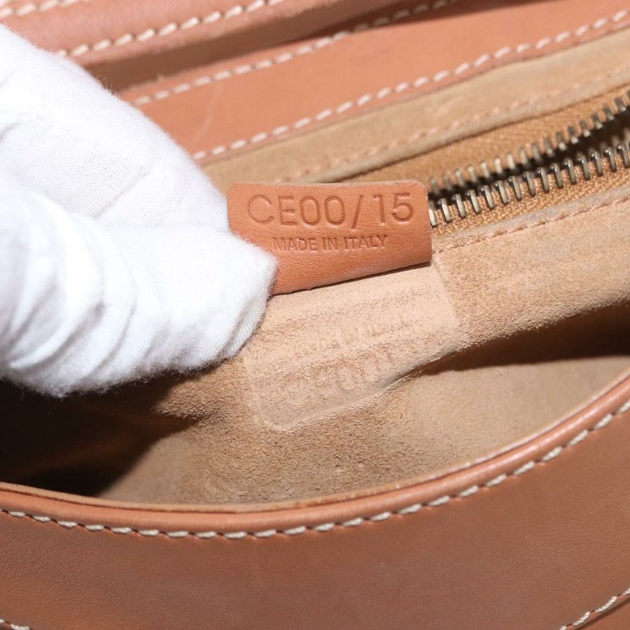 【日本直送】CELINE 棕色金色皮革肩背包，正品編號 185651V-10