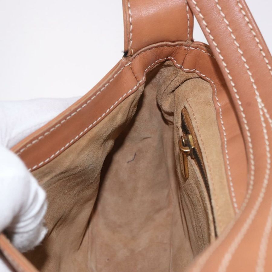 【日本直送】CELINE 棕色金色皮革肩背包，正品編號 185651V-21